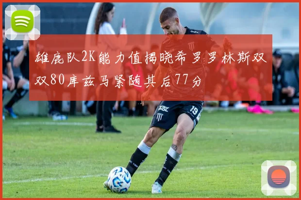 雄鹿队2K能力值揭晓希罗罗林斯双双80库兹马紧随其后77分